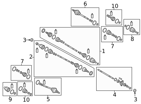 Drive Axles for 2018 Genesis G80 #0