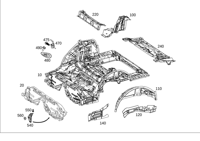 2136105100 - Substructure: Reinforcement for Mercedes-Benz Image image