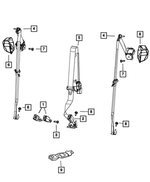 5ME35LC5AA - Restraints: 2nd Rear Center Seat Belt for Mopar Image