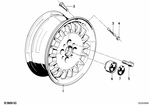 36131114180 - : Hub Cap for BMW: 318i, 318is, 325e, 325i Image