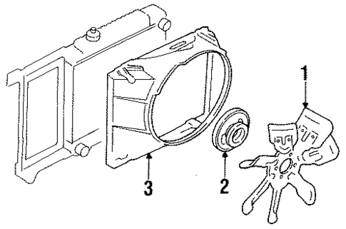 Cooling Fan for 1992 Mercury Cougar #0