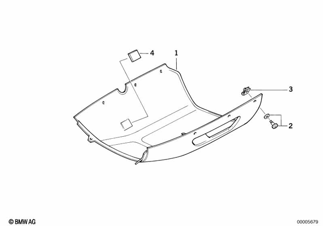 46632308632 - Frame and Mounting Parts: Oval-Head Screw with Washer - M5X12.5-zns sw for BMW-Motorrad Image