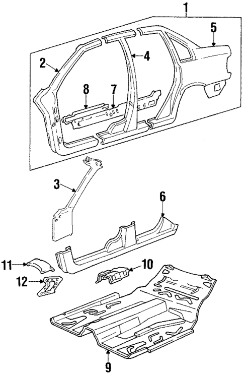 Rocker Panel for 1995 Volvo 850 #0