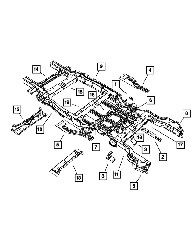 4716378AB - Frame, Bumper and Fascia: Seat Belt Swivel Reinforcement for Mopar Image