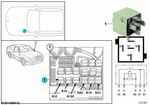 61368373700 - Vehicle Electrical System: Relay, Make Contact, White Green for BMW Image