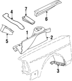 1254747 - Body: Splash Shield for Volvo: 240, 244, 245 Image
