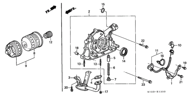 Oil Pump - Oil Strainer for 2001 Honda CR-V #0