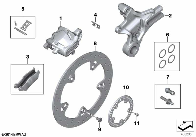 34218546608 - : Brake Caliper, Rear for BMW-Motorrad Image