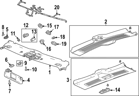Interior Trim - Roof for 2023 GMC Hummer EV Pickup #0
