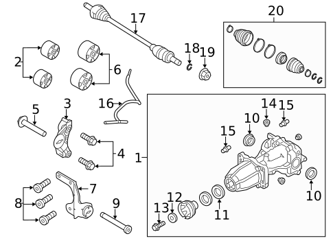 Axle Components for 2017 Ford Flex #0