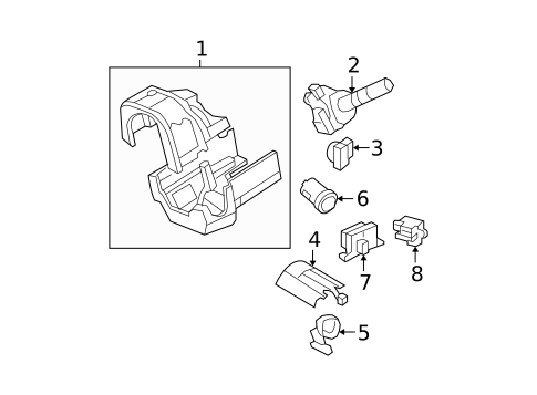 Shroud, Switches & Levers for 2007 Mercury Mountaineer #0