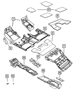 6GH041SAAA - Interior Trim: Floor Mat Kit for Dodge: Durango | Jeep: Grand Cherokee Image