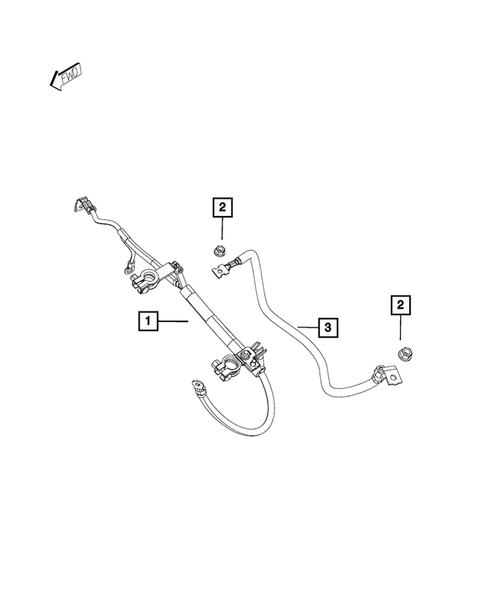Battery, Battery Tray and Cables for 2014 Jeep Compass #2