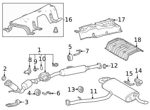 Exhaust & Tail Pipes for 2024 Toyota Grand Highlander #0