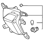 92405Q4000 - : Lamp Reflector for Kia: Niro, Niro EV Image