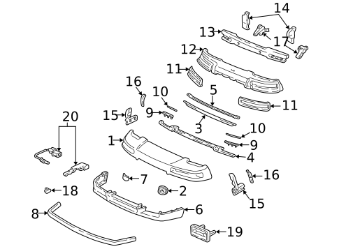 Bumper & Components - Front for 1993 Acura NSX #0