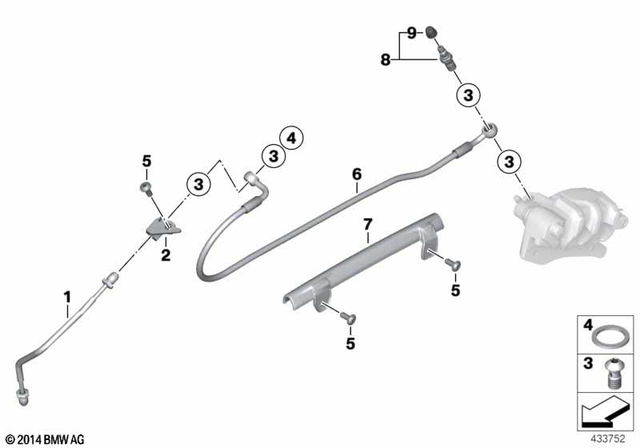34327689977 - : Brake Hose Rear for BMW-Motorrad Image