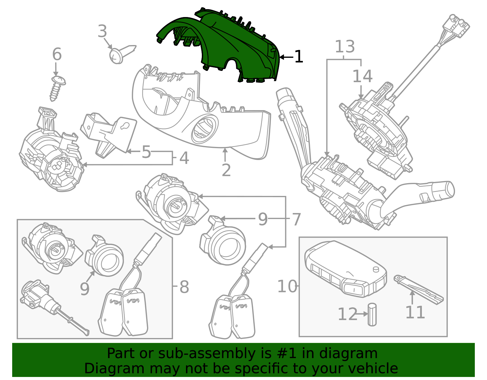 haluc❤ 84830-AT000CCV - Upper Column Cover 2023-2025 Kia | Kia Cheap Parts