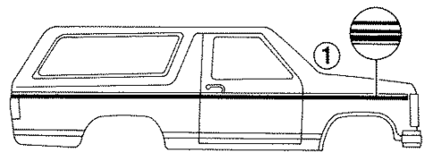 Stripe Tape for 1992 Ford Bronco #1