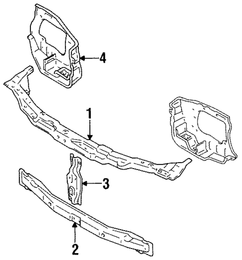 Radiator Support for 1997 Suzuki X-90 #0