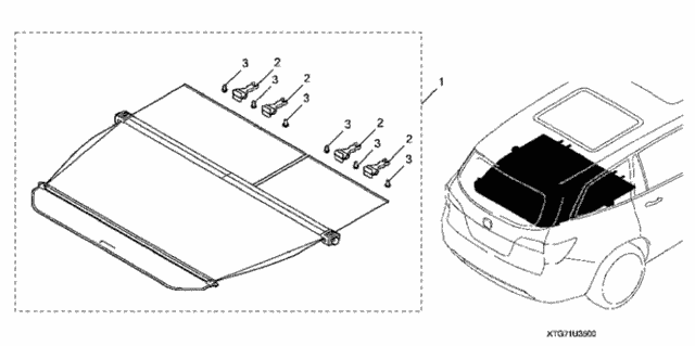 Cargo Cover for 2019 Honda Pilot #0