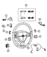 5057611AG - Electrical: Horn Switch for Dodge: Ram 1500, Ram 2500, Ram 3500 | Ram: 1500, 2500, 3500 Image