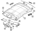 5137551AA - Interior Trim: Headliner Locator for Mopar Image