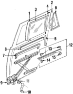 6811389110 - Body: Movable Glass for Toyota: 4Runner Image