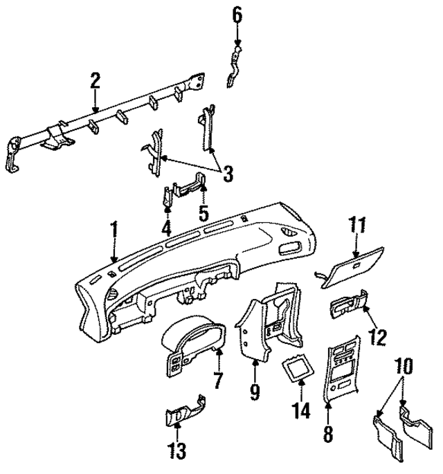 6810465Y01 - : Center Panel for Nissan Image
