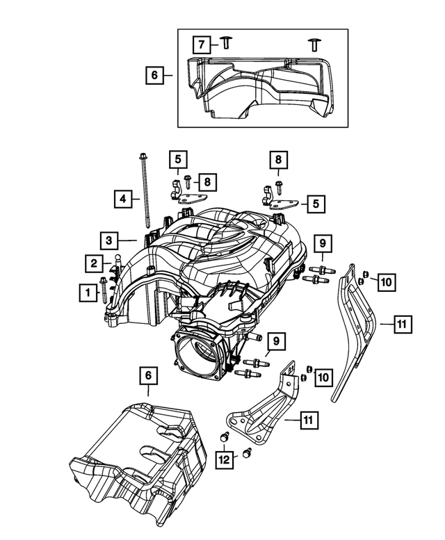 6508891AA - 3.6L Gas; Engine: Hex Flange Head Bolt, Mounting for Mopar Image