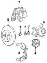 4423466 - Brakes: Disc Brake Caliper for Chrysler: Imperial, New Yorker, Town &amp; Country | Dodge: Caravan, Dynasty, Grand Caravan, Monaco Image