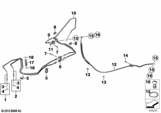34321599229 - Brakes: Hollow Bolt - M10X1 for BMW-Motorrad Image