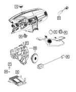 6EP09HL1AA - Electrical: Audio Microphone for Jeep: Grand Cherokee, Grand Cherokee WK Image