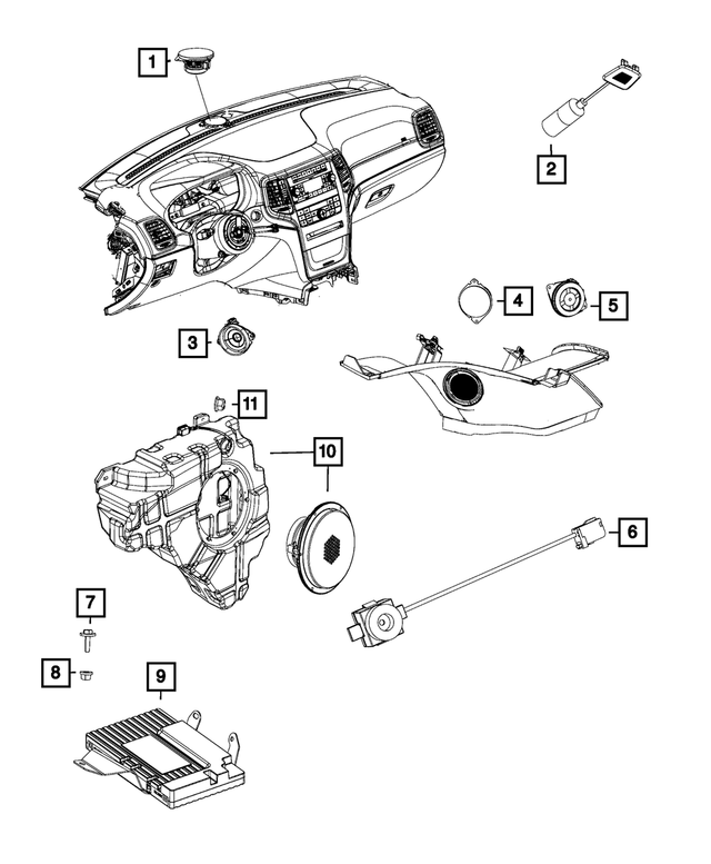 6EP09HL1AA - Electrical: Audio Microphone for Mopar Image
