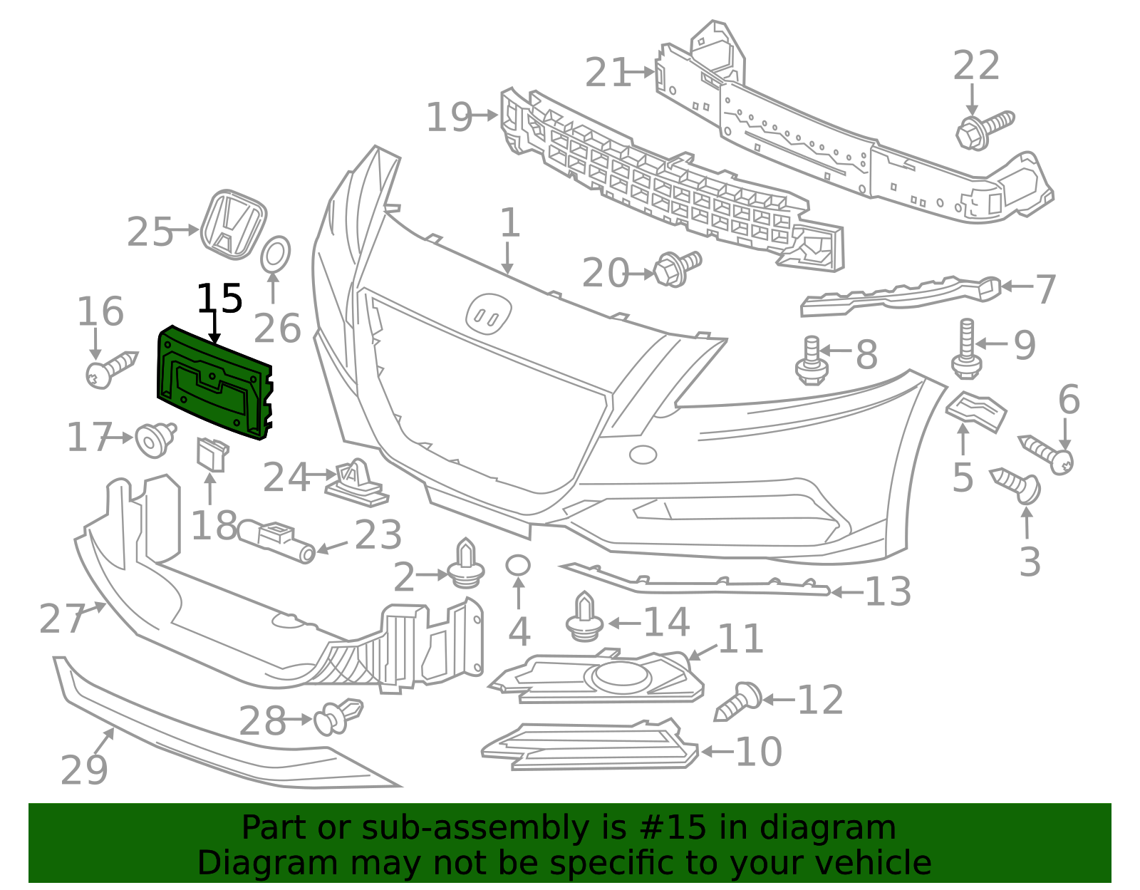 71145-SZT-A11 - High-Quality License Plate Frame for AutoNation Parts