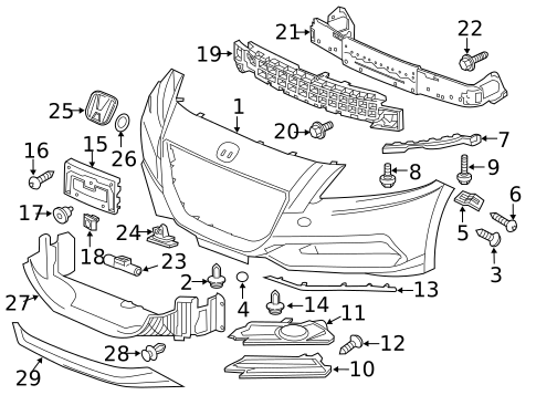 Bumper & Components - Front for 2013 Honda CR-Z #0