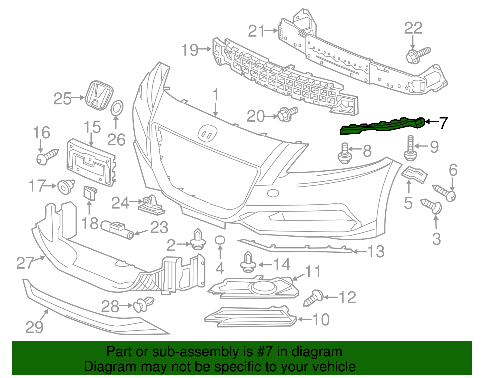 2011 2015 Honda Cr Z Upper Retainer 71190 Szt G01 Honda Factory Parts