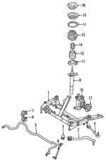 31312124096 - Suspension: Strut for BMW: 328i, 335i, 335is, M3 Image