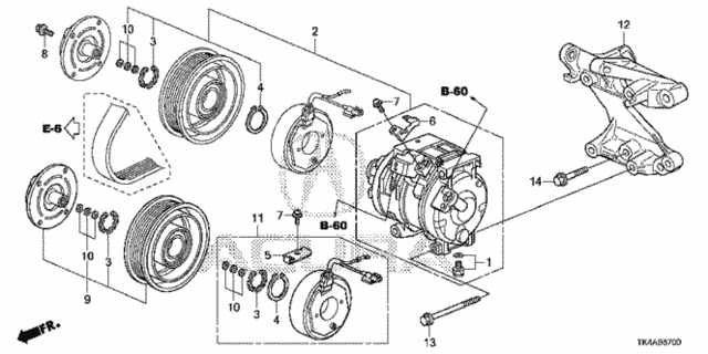 A/C Compressor for 2014 Acura TL #0
