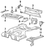F2SZ6340320A - Body: Panel Below Lid for Ford Image