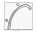 83A853817AGRU - Body: Wheel Opening Molding for Audi Image