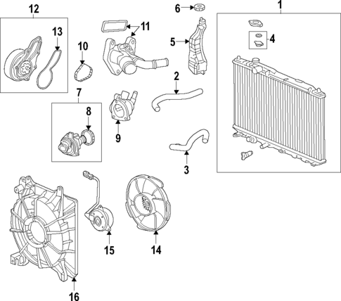Cooling System for 2018 Acura ILX #0