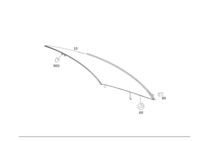1685450128 - Window System: Coupling, Mechanical for Mercedes-Benz Image image