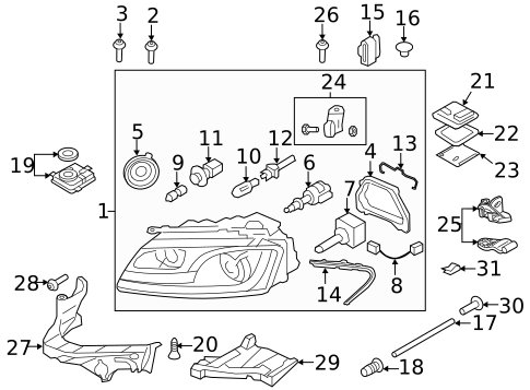 Bulbs - Chassis for 2010 Audi S5 #4