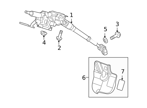 Steering Column Assembly for 2011 Acura RDX #0