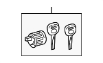 6905608020 - Body: Cylinder &amp; Keys for Lexus: CT200h, ES250, ES300h, ES350, GS F, GS200t, GS300, GS350, GS450h, GS460, GX460, GX550, HS250h, IS F, IS200t, IS250, IS300, IS350, IS500, LC500, LC500h, LS460, LS500, LS500h, LS600h, LX570, NX200t, NX300, NX300h, RC F, RC Turbo, RC200t, RC300, RC350, RX350, RX350L, RX450h, RX450hL Image
