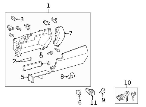 Glove Box for 2012 Lexus RX450h #0