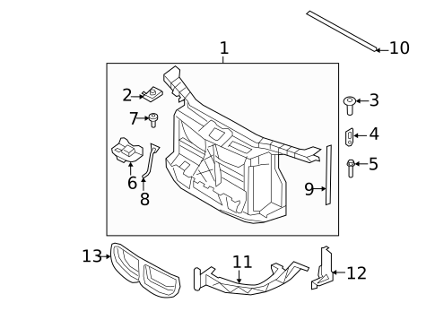 Radiator Support for 2012 BMW 128i #0