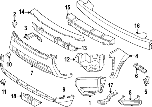 Bumper & Components - Front for 2025 Nissan Frontier #0