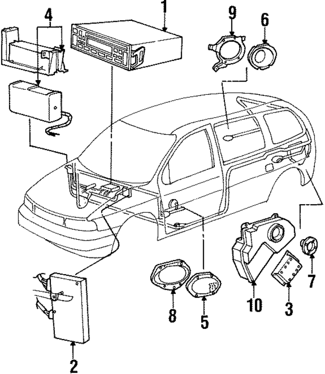3F2Z18806AD - Body: Radio for Ford: E-150, E-150 Club Wagon, E-150 Econoline, E-150 Econoline Club Wagon, E-250, E-250 Econoline, E-350 Club Wagon, E-350 Econoline, E-350 Econoline Club Wagon, E-350 Super Duty, E-450 Econoline Super Duty, E-450 Super Duty, Econoline Super Duty Image